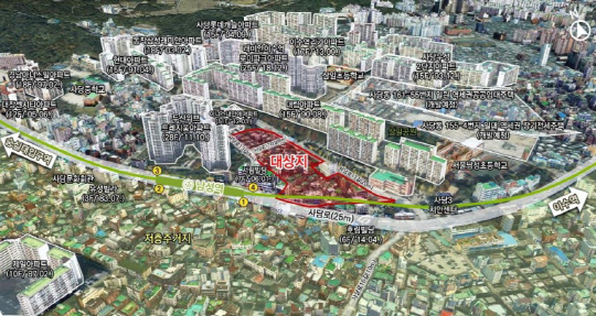 서울 동작구 사당동 252-15번지 일대 위치도. <서울시 제공>